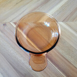 Vintage  Retro Visions Corning Ware USA Amber Grab it Bowl Corningware Clear
